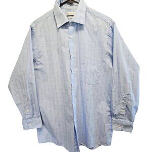 EUC MEN'S VAN HEUSEN REGULAR FIT LONG SLEEVE BUTTON FRONT SHIRT 16 1/2 32/33